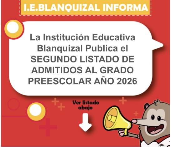 Segundo listado de admitidos 2026